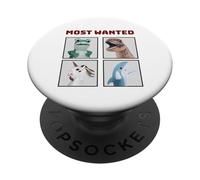 Most Wanted Poster Protesters Frog T-Rex Unicorn Shark PopSockets Adhesive PopGrip
