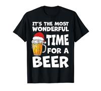 Most Wonderful Time For a Beer Christmas Fun Pajama PJS Men T-Shirt