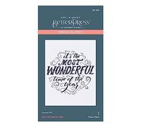 Spellbinders Most Wonderful Time Press Plate from The BetterPress Christmas Collection