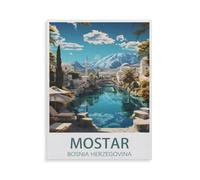 Mostar Bosnia，Jigsaw Puzzles Puzzles for Adults Kids. 1000 Piece Impossible Challenge Toy Educational Game Home Decoration for Adults& Kids Age 14 Years Up 1000pcs（50x70cm）-HG22