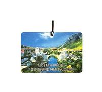 Mostar Bridge - Bosnia And Herzegovina Car Air Freshener (Landmark Location/Fun Xmas Christmas Stocking Filler/Secret Santa/Novelty Scented Gift)