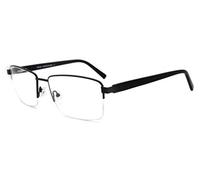 MOSTAR Stylish Square Non-prescription Eyeglasses for Men Half Rimless Metal Eyeglass Large Frames Clear Lens Eyewear