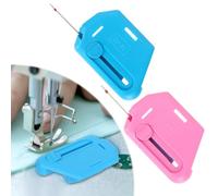 MOSTFUN 2PCS 2-in-1 Adjustable Magnetic Seam Guide with Built-in Seam Ripper - 2025 Upgraded Polygonal Sewing Machine Guide with Scale for Sewing Machine Accessories (Blue & Pink)