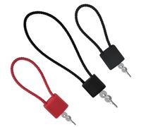 MOSTFUN 3 PCS Steel Rope Padlocks with Keys, Heavy Duty Lock, Flexible Cable for Wheelie Bin, Suitcase, Bicycle, Gym Cabinets, Small Cable Lock, Black Red