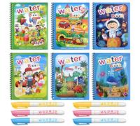 MOSTFUN 6 Pieces Water Magic Colouring Books, Water Painting Books for Kids