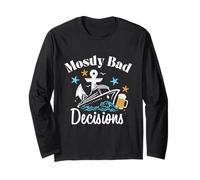 Mostly Bad Decisions Cruise Booze Long Sleeve T-Shirt