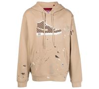 Mostly Heard Rarely Seen 8-Bit Checker Louis long-sleeve hoodie - Brown XS-S-L