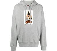 Mostly Heard Rarely Seen 8-Bit Clock Is Working graphic-print cotton hoodie - Grey S-M-L-XL-XXL