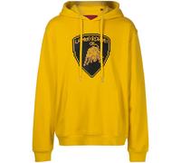 Mostly Heard Rarely Seen 8-Bit Raging Bull-print cotton hoodie - Yellow S-M