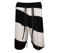 Mostly Heard Rarely Seen cable-knit striped shorts - Black S-M-XL