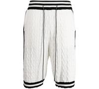 Mostly Heard Rarely Seen cable-knit striped track shorts - White S-M-L