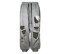 Mostly Heard Rarely Seen distressed track pants - Grey S-M-L-XL