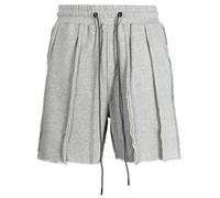 Mostly Heard Rarely Seen exposed-seam cotton track shorts - Grey L