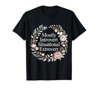 Mostly Introvert Situational Extrovert Shy Social - T-Shirt
