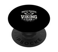 Mostly Peaceful Viking Funny Norse Humor Scandinavian Roots PopSockets Adhesive PopGrip