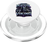Mostly Peaceful Viking Funny Norse Humor Scandinavian Roots PopSockets PopGrip for MagSafe