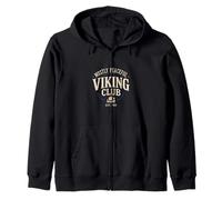 Mostly Peaceful Viking Funny Norse Humor Scandinavian Roots Zip Hoodie