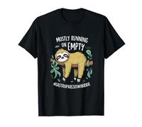 Mostly Running On Empty Funny Sloth Gastroparesis Awareness T-Shirt