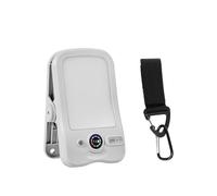 Mostop 2-Pack Solar Camping Clip Light 2000mAh IP65 Waterproof Rechargeable | 3 brightness levels, battery indicator, 360° clip & carabiner, 40h runtime, for tent hiking emergency, flicker-free eye care