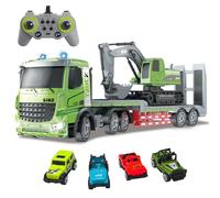 Mostop RC Truck & Digger Set, 1:12 2.4G Toy with Lights Sounds for Kids 6+