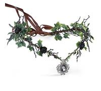 MOSTORY Black Fairy Elf Crown Headpiece for Halloween Cosplay Women Party Renaissance Festival