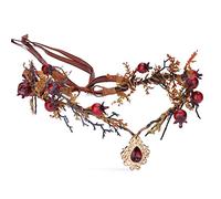 MOSTORY Elf Crown Woodland Fairy Headpiece for Cosplay Women Renaissance Halloween