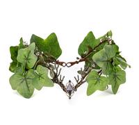 MOSTORY Flower Crown for Women - Green Fairy Crown Floral Headband Woodland Elf Headpiece Forest Circlet for Renaissance Cosplay Halloween Ren Faire Accessory Fantasy Photo Shoot