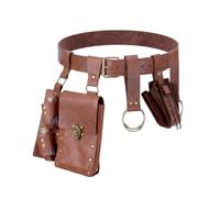 MOSTORY Medieval Accessories for Women - 5 Pcs Leather Viking Renfaire Outfit Set for Renaissance Costume Cosplay, Brown, Standard, Medieval