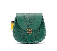 MOSTORY Medieval Renaissance Belt Pouch - Viking Leather Bag for Renfaire Accessories Women Fantasy Celtic LARP Cosplay, Green, Medieval
