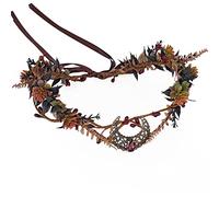 MOSTORY Moon Flower Crown for Witch Renaissance Halloween Cosplay