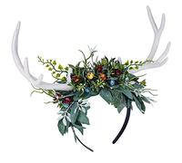 MOSTORY White Woodland Fairy Crown for Women Cosplay Renaissance