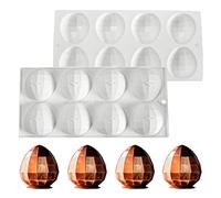 Mostsom 3D Dinosaur Egg Silicone Molds - Baking Mould Tray DIY Tool for Chocolate Cake Dessert Candy Mousse Pastry Handmade Soap Cupcake Topper (Easter Egg G)