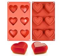 mostsom 3D Hamster Shape Silicone Mold Cake Baking Molds for Dessert Cake Mousse Heart Shape Molds for Making Handmade Soap Making Chocolate Mould (I_ Heart Shape)