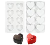 mostsom 3D Hamster Shape Silicone Mold Cake Baking Molds for Dessert Cake Mousse Heart Shape Molds for Making Handmade Soap Making Chocolate Mould (J_ Heart Shape)