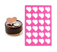 mostsom 3D Hollow Out Lace Mold Love Heart Shape Silicone Mould Lace Pad Exquisite Cake Decorating Grade Craft Mat Fondant Food Lace Cake 3D Mold Baking Sugar Paste Pastry Tools (E_ Love Heart)