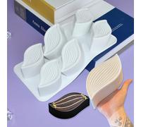 mostsom 3D Silicone Mousse Mold Wave Leaf Shape Mould for Baking Premium Nonstick Chocolate, Cake, Candy, Brownie, French Dessert, Pastry, Ice Cream Molds (A_ Wave Leaf)