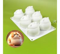mostsom Cake Silicone Mold Cute Cat Shape Chocolate Covered Pop Molds for DIY Cake Cores, Cakepucks, Tarts, Cupcakes, Cheesecake, Mousse Desserts, Oreo Cookie Mould, Nonstick & Easy Release (F_ Cat)