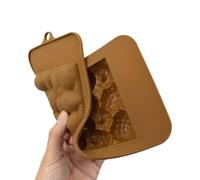 mostsom Chocolate Mold Silicone Strawberry Shape Rectangular Pistachio Chocolate Bar Break Apart Candy Bar Molds (F_ 8.92x4.04x0.36 inch)