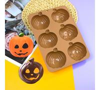 mostsom Chocolate Molds Halloween Molds Silicone for Chocolate 3D Non-Stick Halloween Baking Candy Gummy Mold Pumpkin Shapes Mold (G_ 8.60x5.80x1.24 inch)