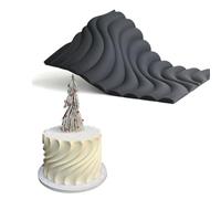mostsom Fondant Silicone Mold for Cake Decoration Cake Border Impression Mat Fondant Embossing Stencil for DIY Cookies, Cupcakes, Chocolate, Clay - Reusable, Flexible, Food-Grade (F_Downsand)