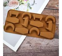 mostsom Halloween Chocolate Candy Silicone Mold Vampire Teeth RIP Gravestone Moon Shape Gummy Fondant Baking Mold for DIY Cupcake Topper Decorating (D_ 8.92x4.04x0.56 inch)