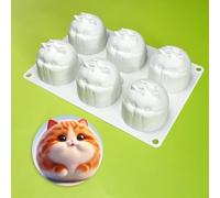 mostsom Silicone Baking Molds Cute Fat Cat Mousse Mold for Candy, Chocolate Cake Mould, Soap, Ice Cream, Breakfast Sandwiches, Omelets (H_Fat Cat)