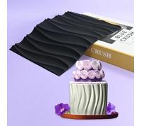 mostsom Silicone Lace Mold for Fondant, Wave Pattern Embossing Mat, and Decorating - Flexible Food-Grade Mold for Cake, Chocolate, Resin, Soap, Clay Crafts (D_Wave)