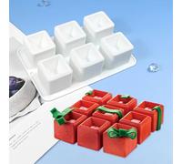 mostsom Silicone Mold Mousse Molds 3D Concave Square Shape Silicone Mould 3D Brownie Pudding Mousse Chocolate Dessert DIY Baking Cake Decoration Tool (F_ Concave Square)