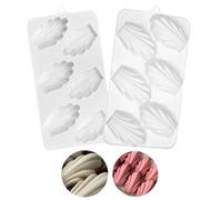 mostsom Snowflower Chocolate Molds Gift Box Silicone Molds Madeleine Silicone Bakeware Mold DIY for Candy (F_8.84x4.68x0.72 inch)