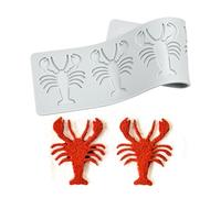 mostsom Sugarcraft Lace Mold Cake Border Decoration Lace Mat for Fondant Wedding Cake Decorating Baking Cake Decorating Crayfish Tools (E_ Crayfish)