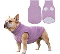 Mosucoirl Dog Sweaters Pet Pullover,Turtleneck Doggy Sweatshirt for Extra Large Dogs Thick Warm Dog Clothes Fleece Soft Winter Puppy Hoodies Outfit for Small Medium Large Dogs XS-4XL (Purple, M)