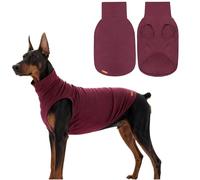 Mosucoirl Dog Sweaters Pet Pullover,Turtleneck Doggy Sweatshirt for Extra Large Dogs Thick Warm Dog Clothes Fleece Soft Winter Puppy Hoodies Outfit for Small Medium Large Dogs XS-4XL (Red, M)
