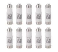 MoSundi 10 Pack RO26 D01 400V 16A Spiral Fuses for gG Diazed Fuse Holders, 50kA Breaking Capacity, Earthenware Tube with Copper Contacts