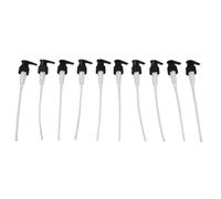 MoSundi 10pcs Black Liquid Soap Pump Replacements, 24mm and 28mm Thread Lotion Dispenser Heads with Long Tube,for Home Bathroom DIY(24mm)